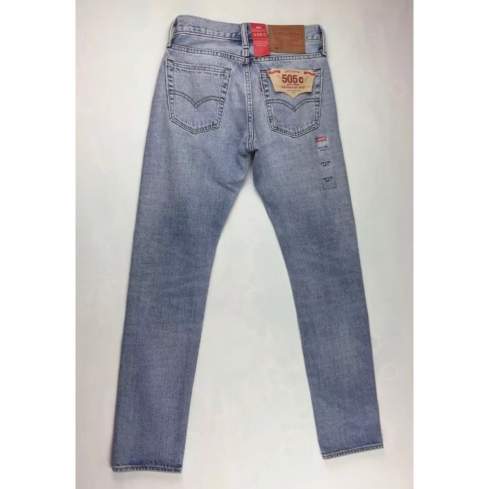 Levis 505 C Slim Straight Leg Selvedge Denim Jeans - Picture 3 of 8